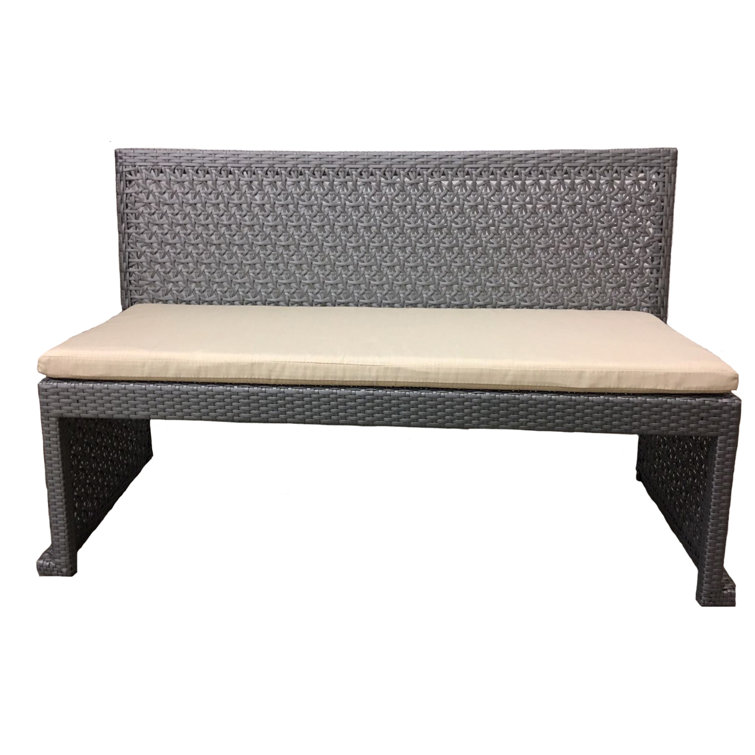 100 Essentials Palace Resin Wicker Dining Bench Wayfair